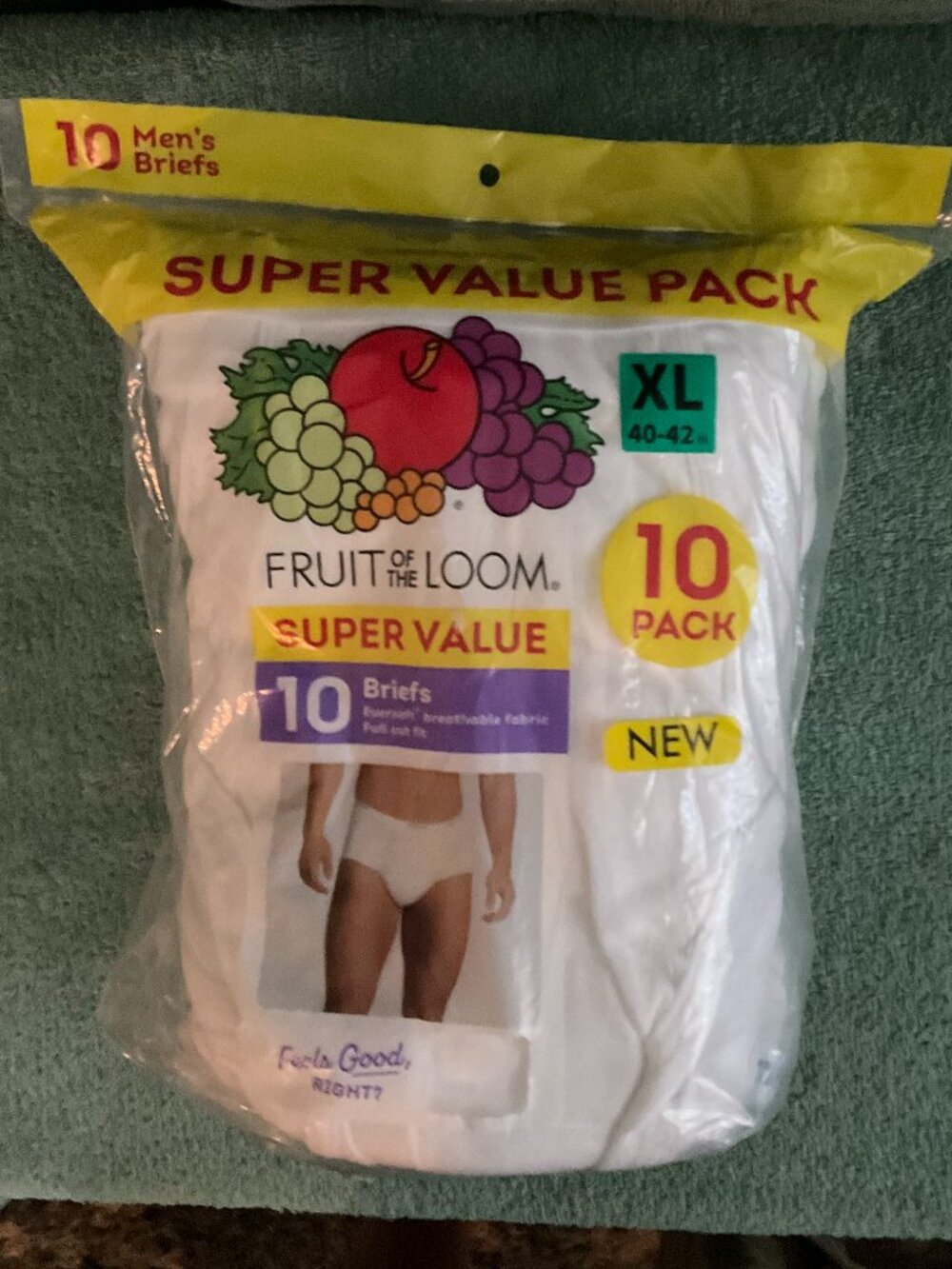 Men's Fruit of the Loom White Briefs